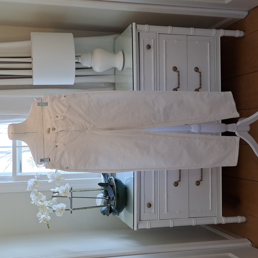 J.Crew Womens High-Rise White Straight Leg‎ Jeans Size 29